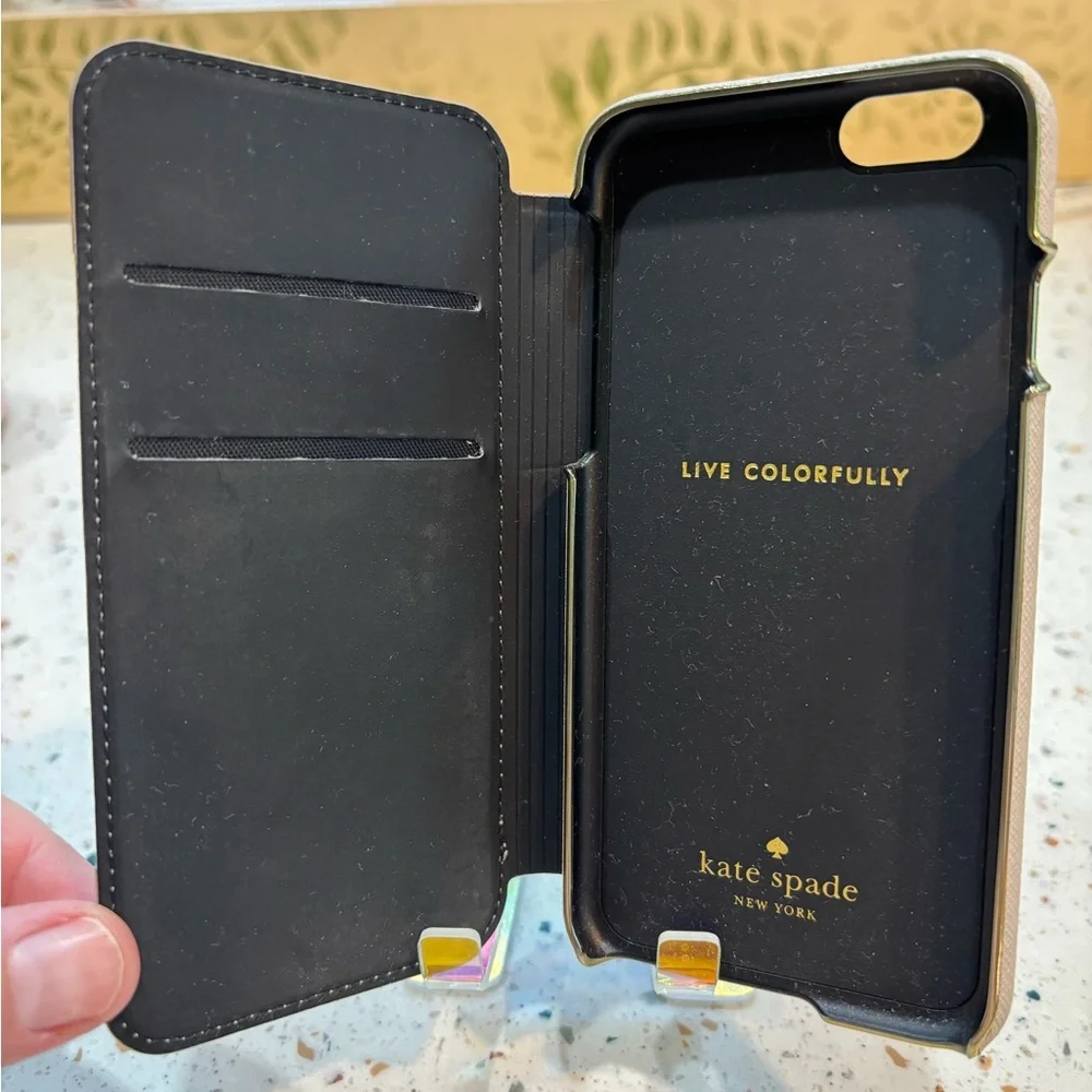 Kate Spade Black Cat Face Phone‎ Case iPhone 6 / 6s / 7 / 8 series
